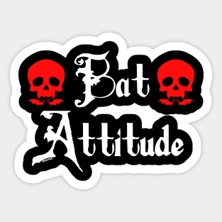 Bat Attitude (Red Version) Sticker